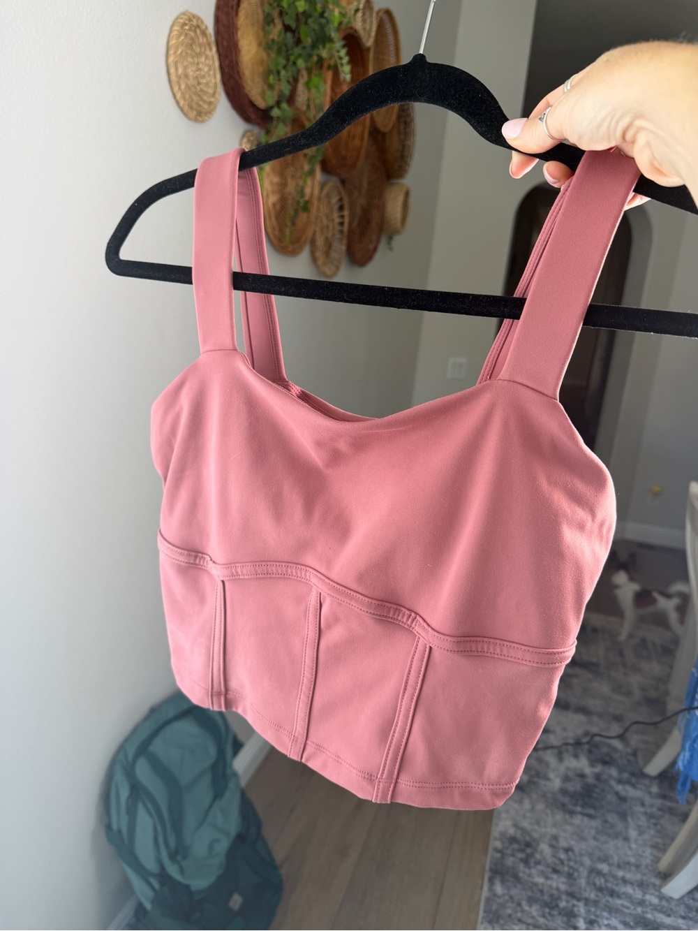 Mauve Wide-Strap Supportive Sports Bra